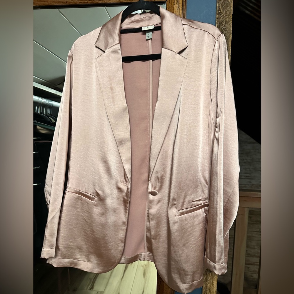 a new day Blush Satin Blazer